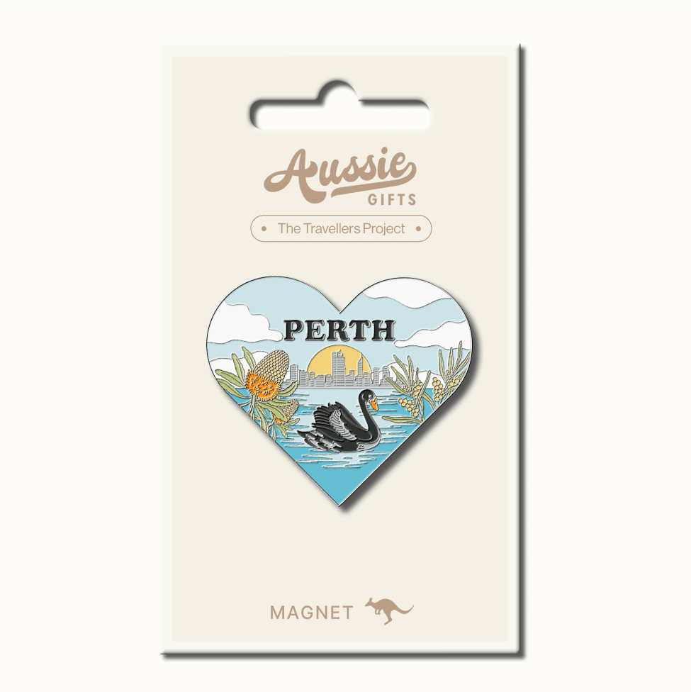 Perth Heart Skyline Fridge Magnet